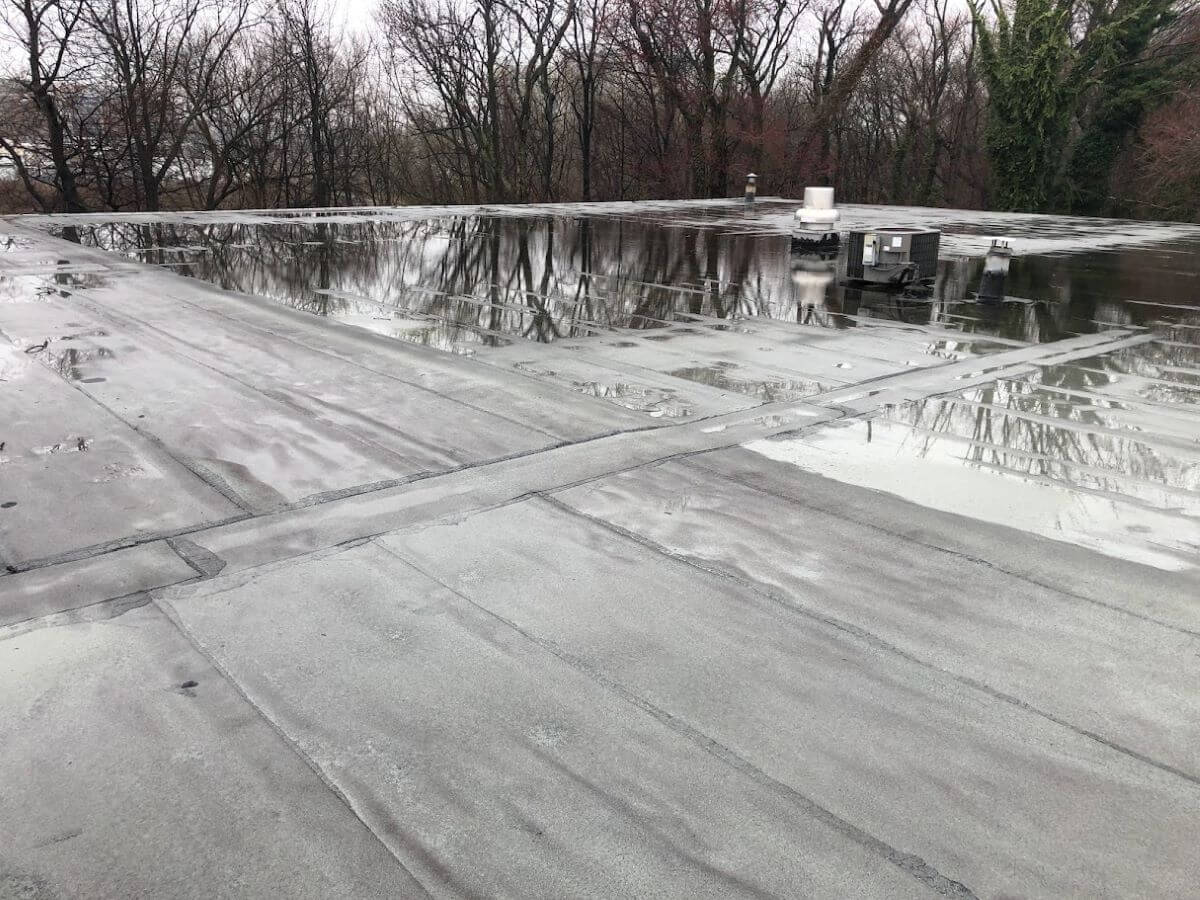 Ponding Water Damage Roof Repair in Birmingham in Birmingham